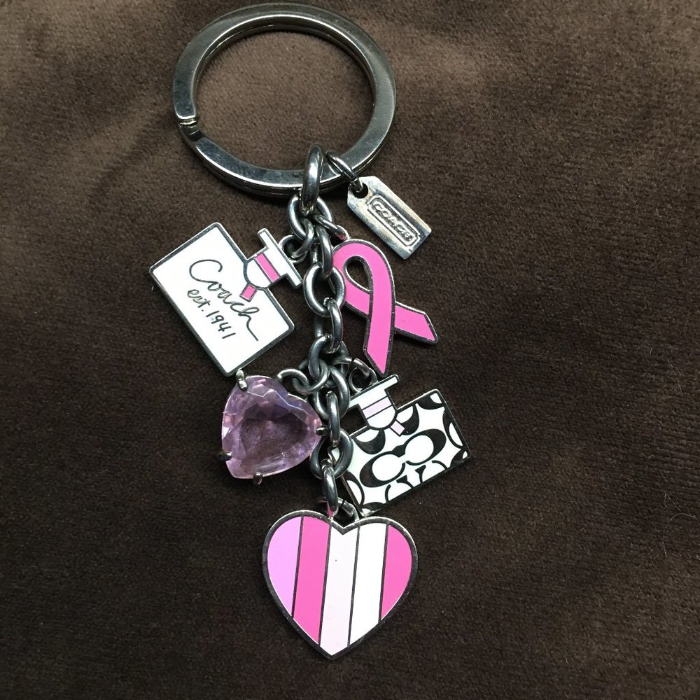 Coach Breast Cancer Key Chain